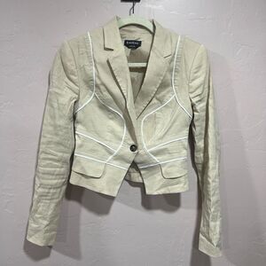 Bebe Linen Sandshell Blazer